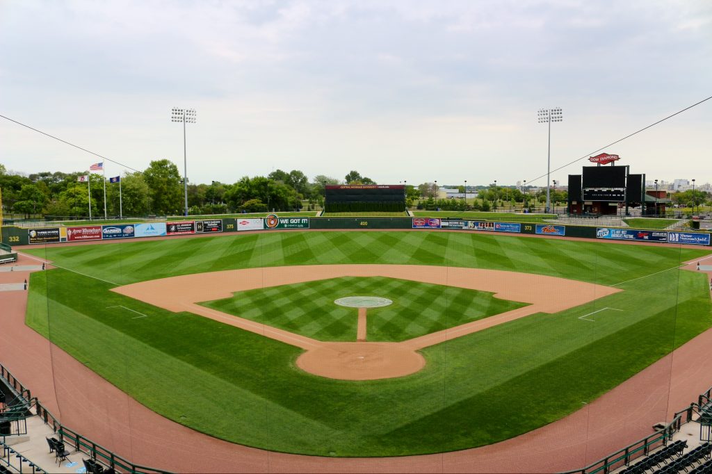 Youth baseball diamond at a Michigan community park similar to George George Memorial Park in Roseville MI